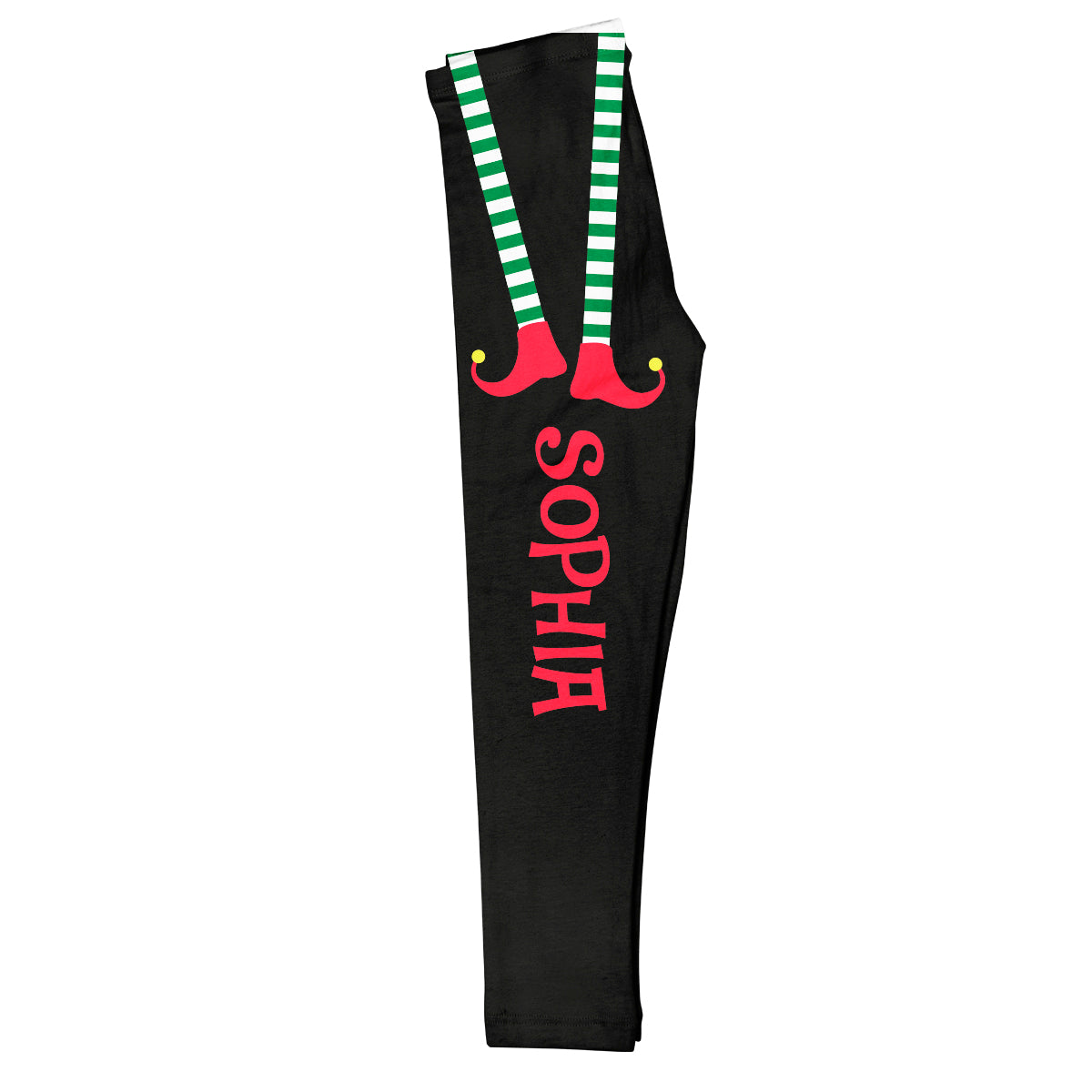 Black and red elf girls leggings with name - Wimziy&Co.