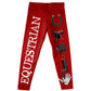 Red and white equestrian elements girls leggings - Wimziy&Co.
