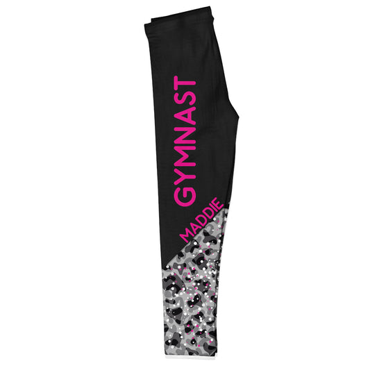 Black and purple gymnast girls leggings - Wimziy&Co.