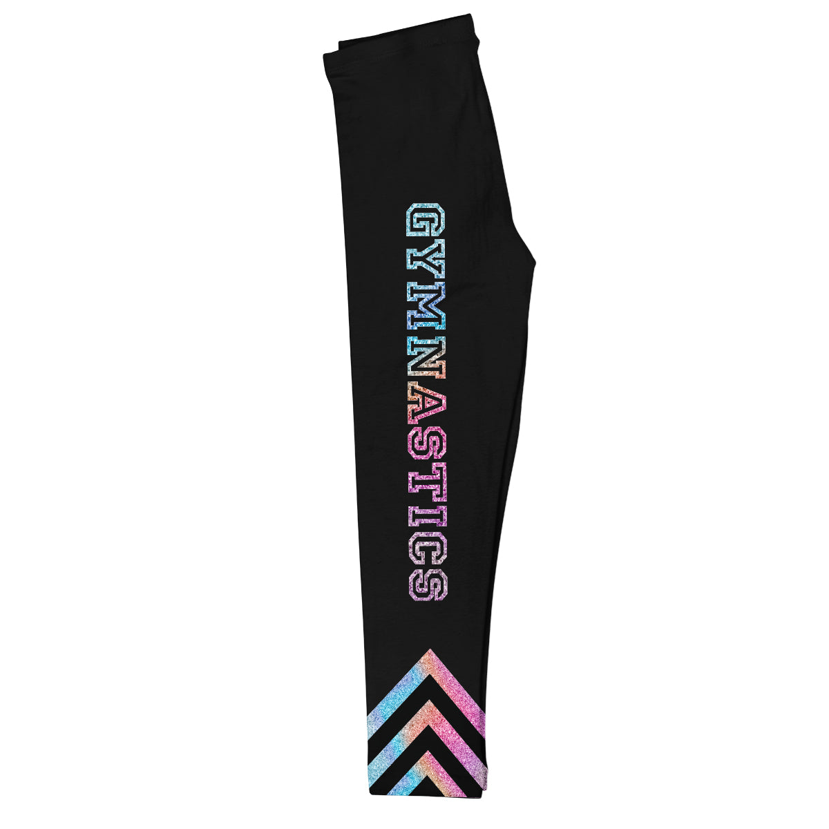 Black and multicolor gymnastics girls leggings - Wimziy&Co.