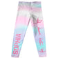 Watercolor gymnasts silhouettes leggings with name - Wimziy&Co.