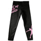 Black and pink 'get up and dance' girls leggings - Wimziy&Co.