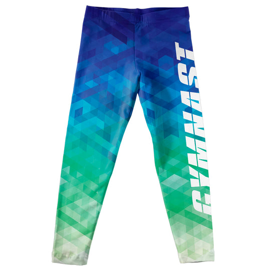 Gymnast Blue and Green Leggings - Wimziy&Co.