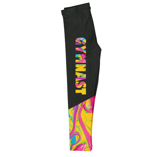 Gymnast Yellow And Black Leggings - Wimziy&Co.