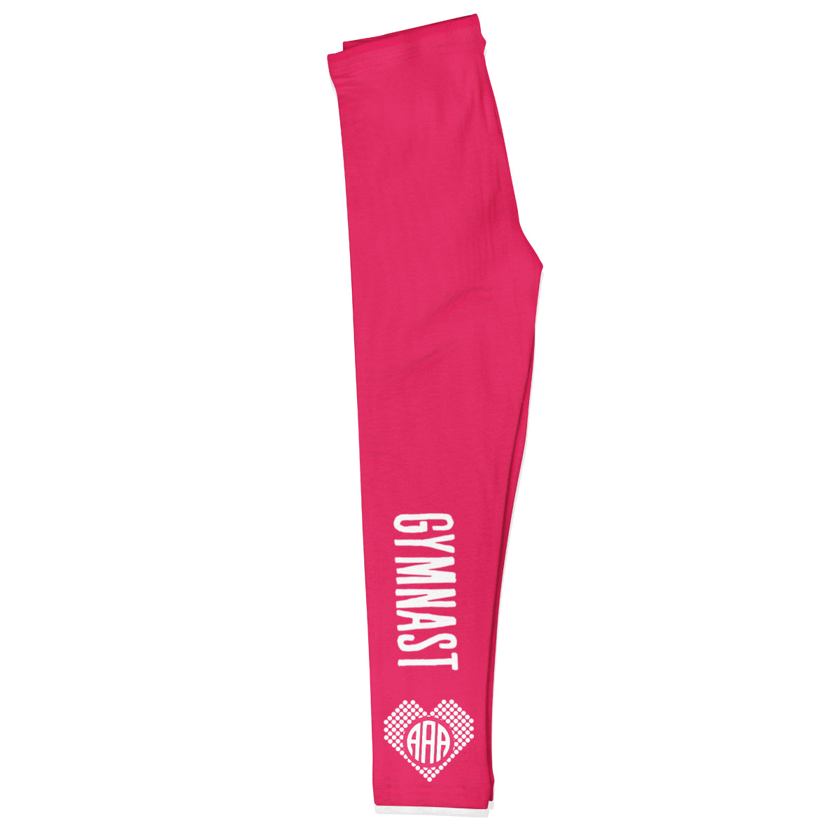 Heart Gymnast Hot Pink and White Leggings - Wimziy&Co.