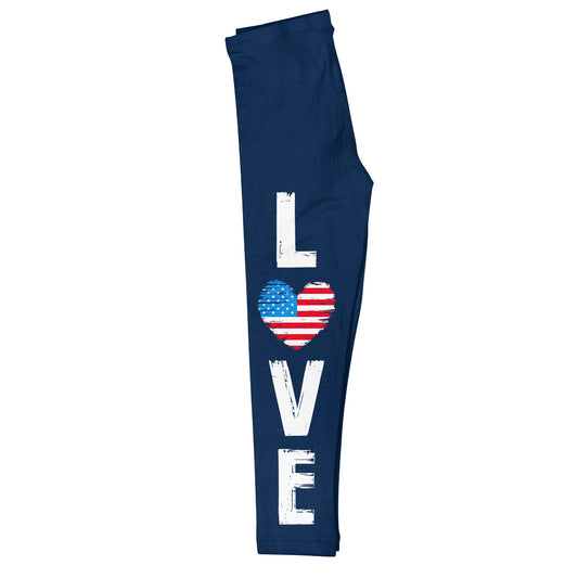 Love Heart Navy Leggings - Wimziy&Co.