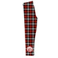 Girls red plaid leggings with monogram - Wimziy&Co.