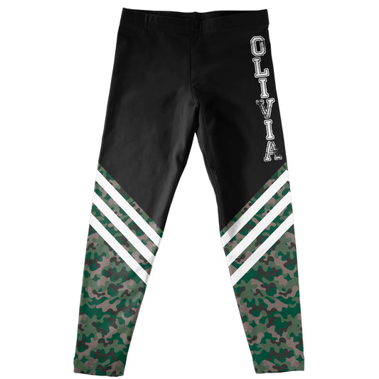 Name Green And Black Leggings - Wimziy&Co.