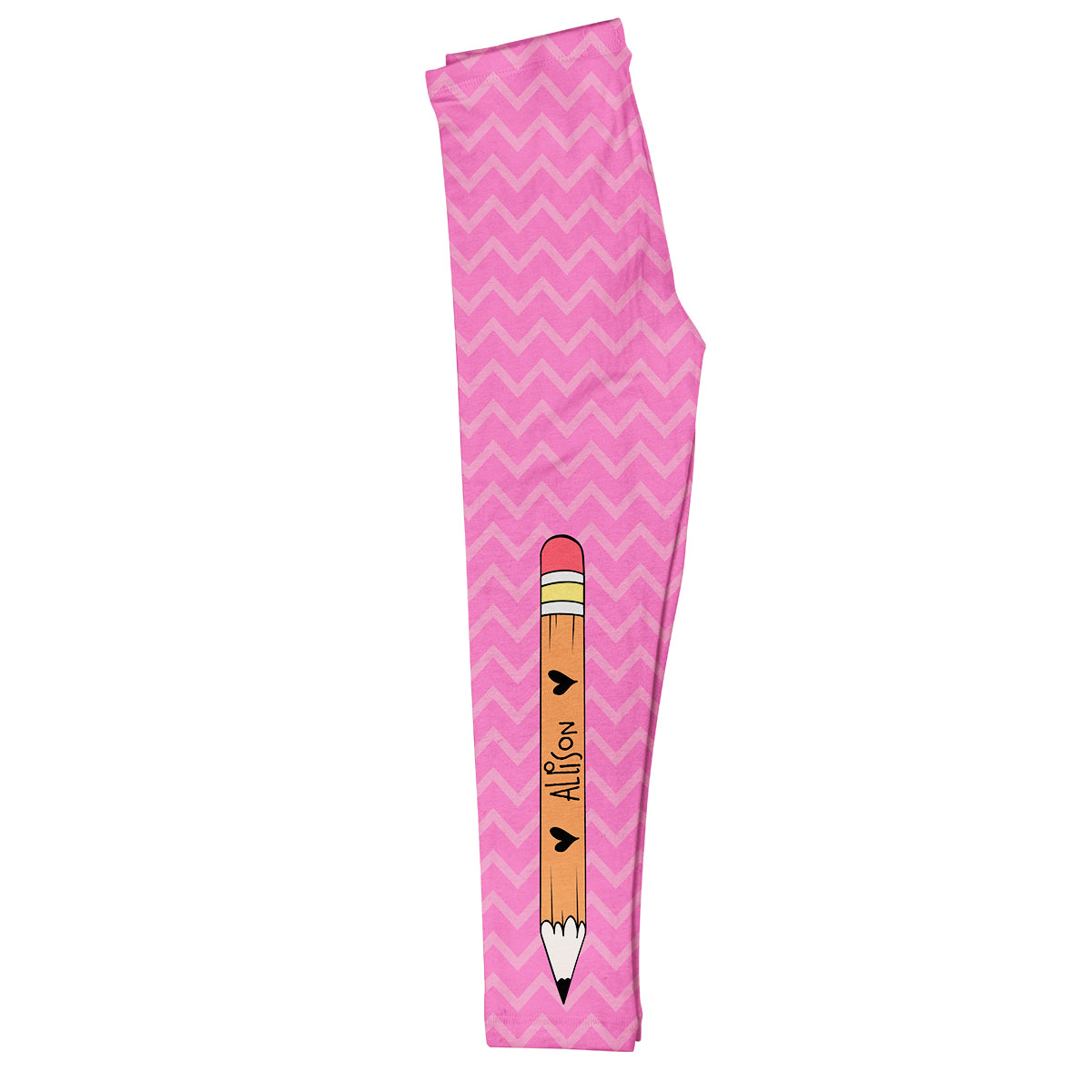 Pencil Name Pink Leggings - Wimziy&Co.