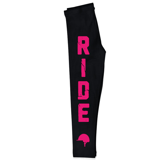 Red and hot pink equestrian helmet girls leggings - Wimziy&Co.