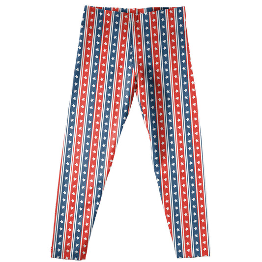 Stars Red And Navy Stripes Leggings - Wimziy&Co.