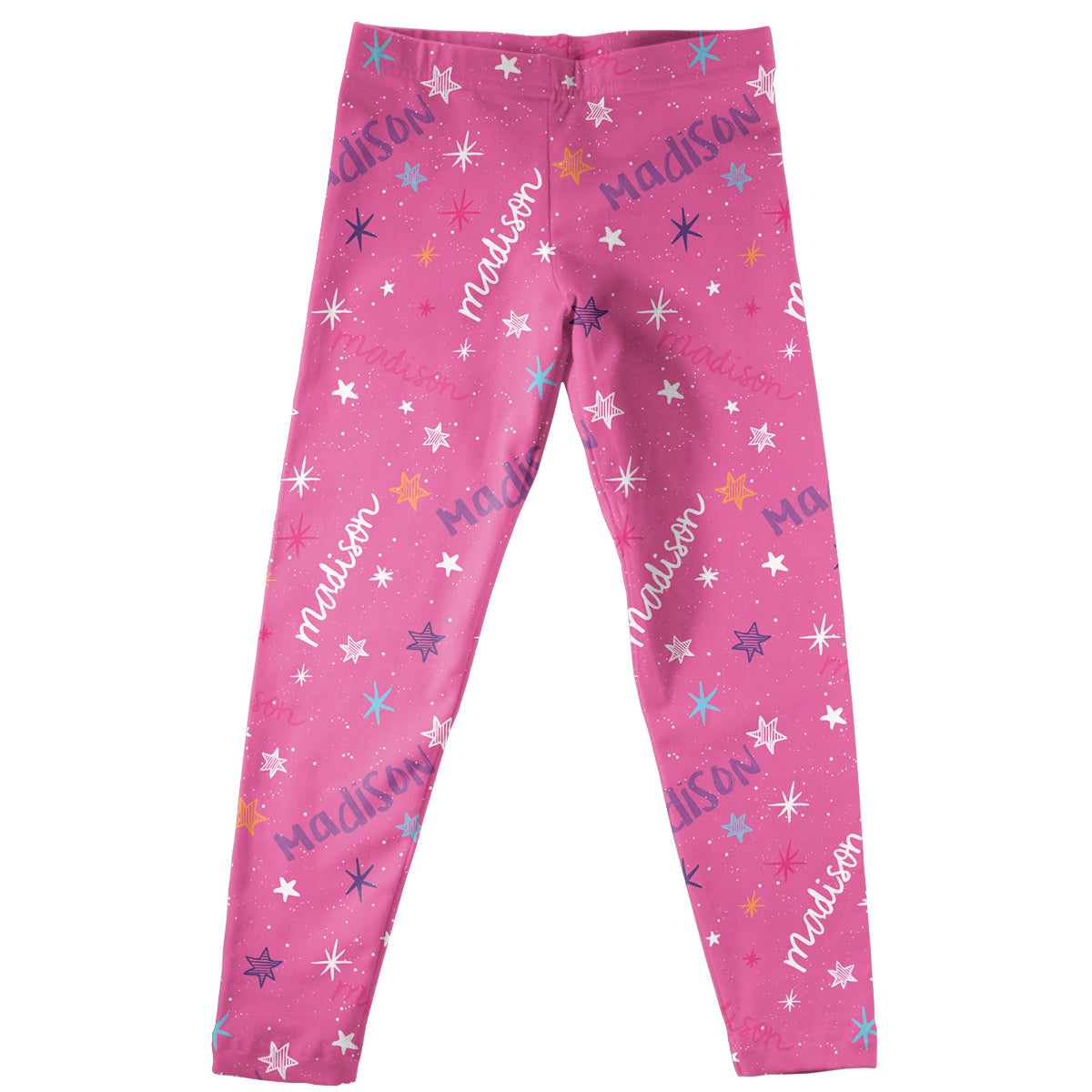 Pink leggings with stars and monogram - Wimziy&Co.