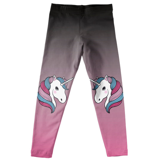 Black and pink degrade unicorn girls leggings - Wimziy&Co.