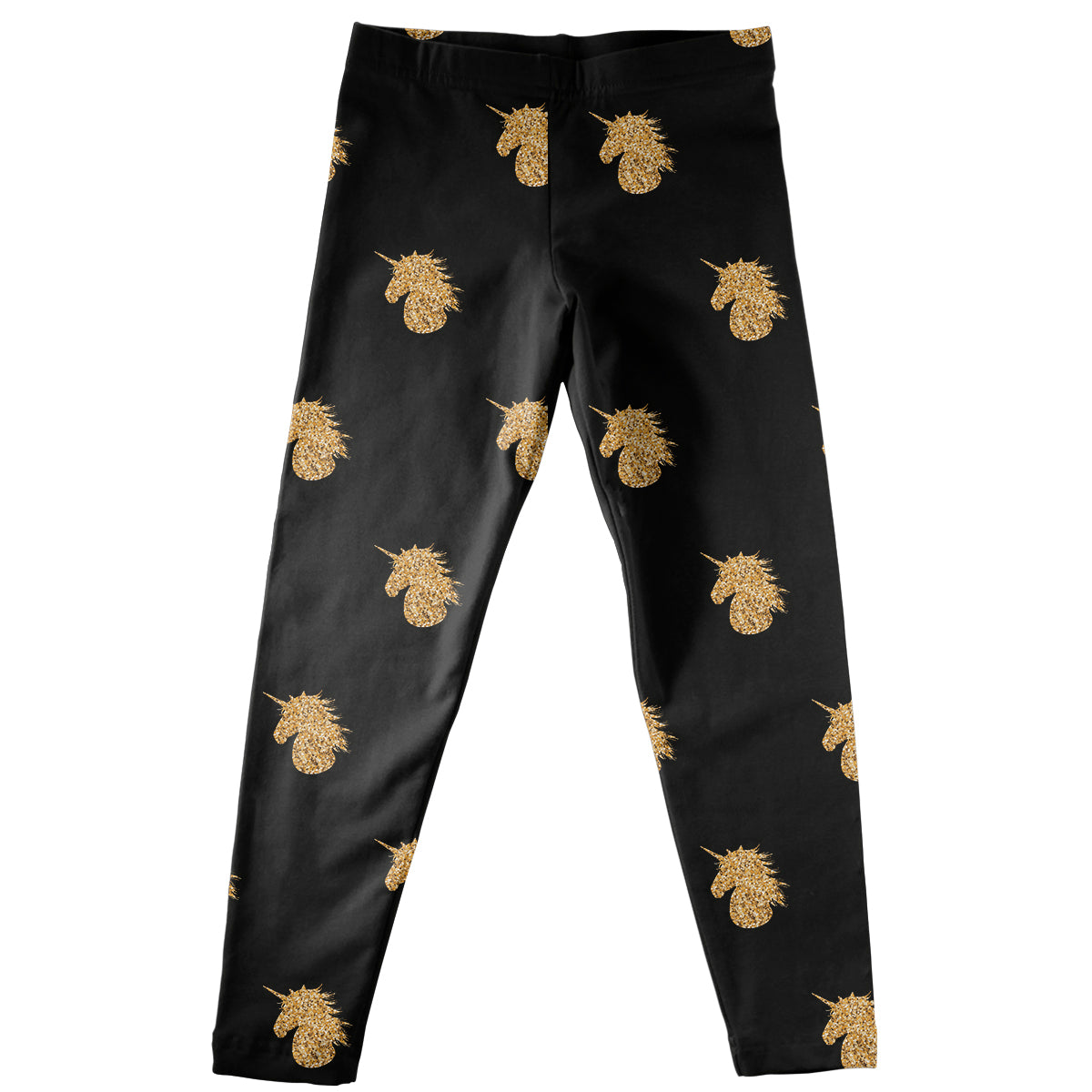 Black and gold unicorns girls leggings - Wimziy&Co.