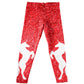 Red glitter and white unicorns girls leggings - Wimziy&Co.