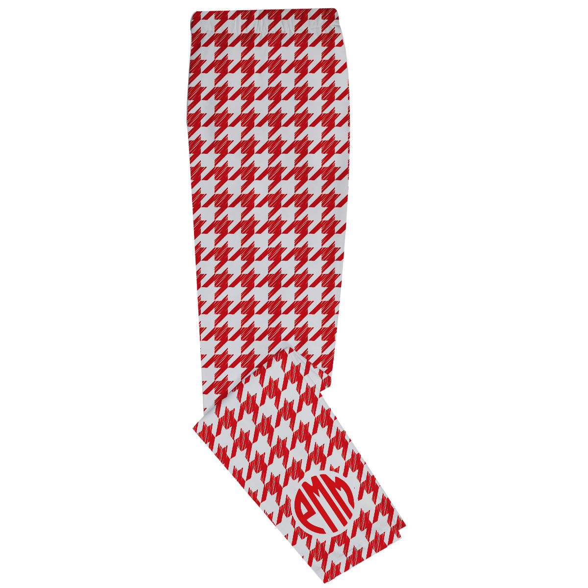 White and red houndstooth girls leggings - Wimziy&Co.