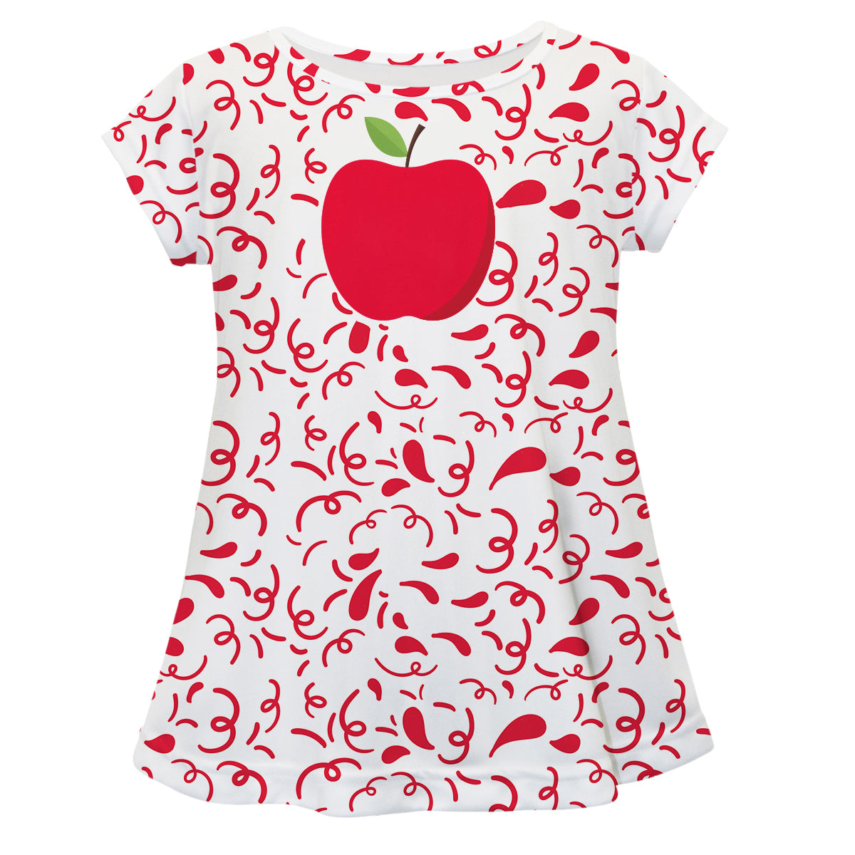 Apple Monogram White Short Sleeve Laurie Top - Wimziy&Co.