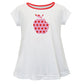Pink Apple Name White Short Sleeve Laurie Top - Wimziy&Co.