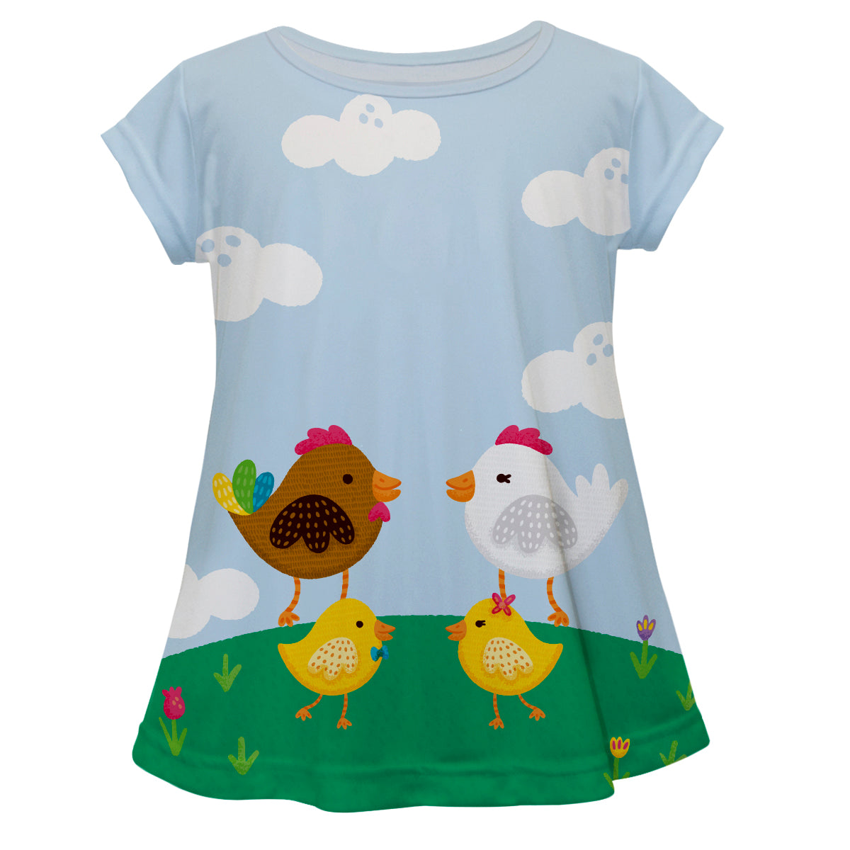Chickens short sleeve blouse with monogram - Wimziy&Co.