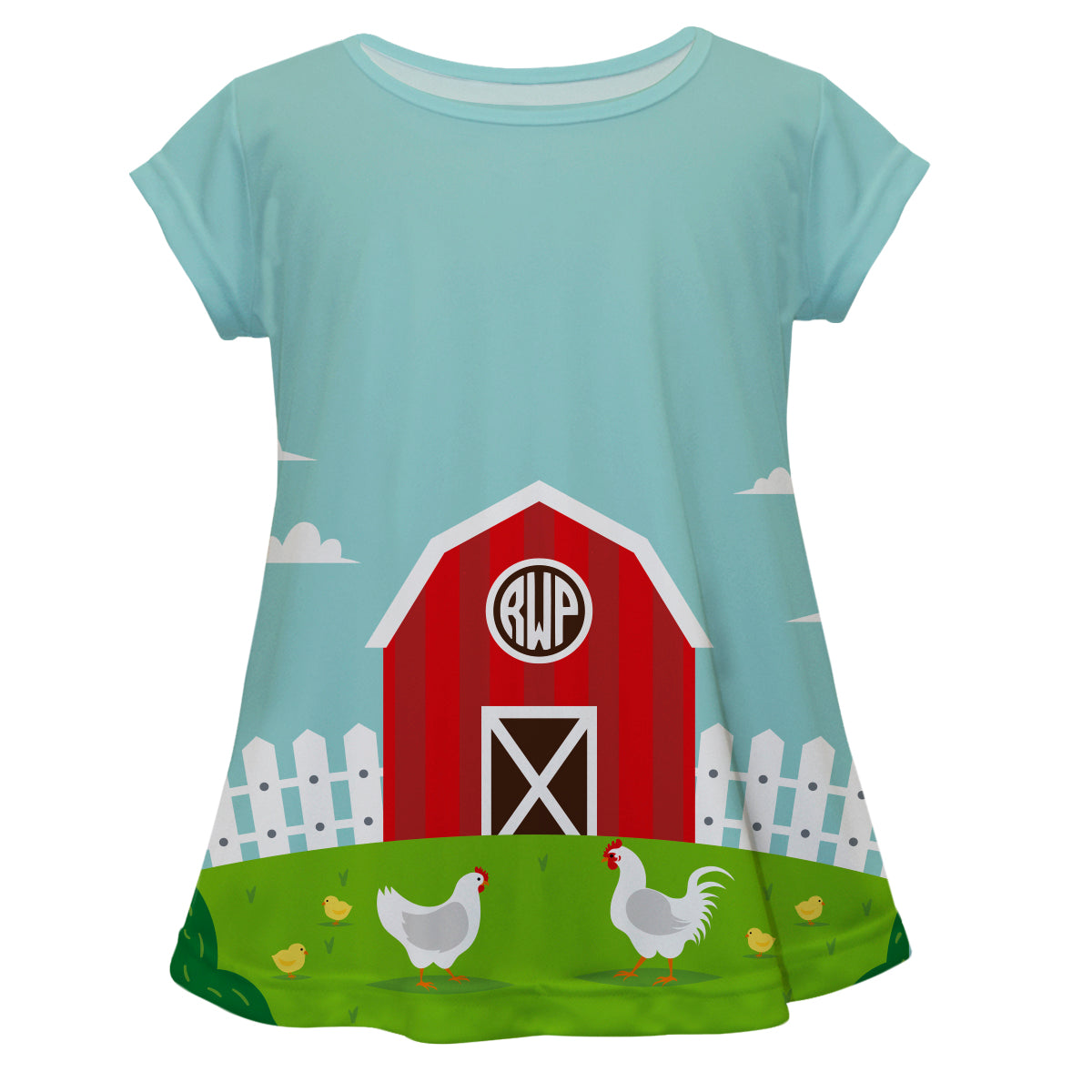 Farmer short sleeve blouse with monogram - Wimziy&Co.