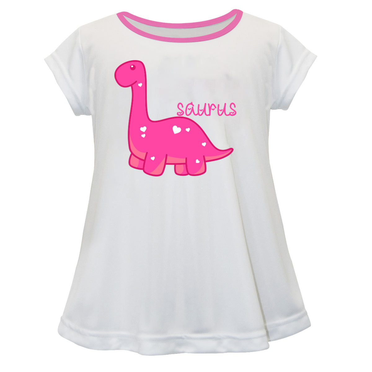 Dinosaur Name White Short Sleeve Laurie Top - Wimziy&Co.
