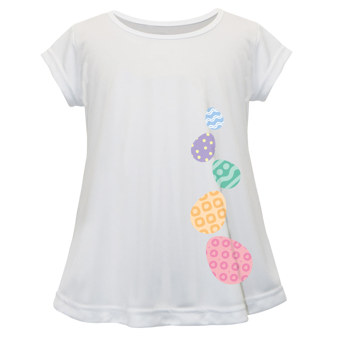 Eggs Name White Short Sleeve Laurie Top - Wimziy&Co.