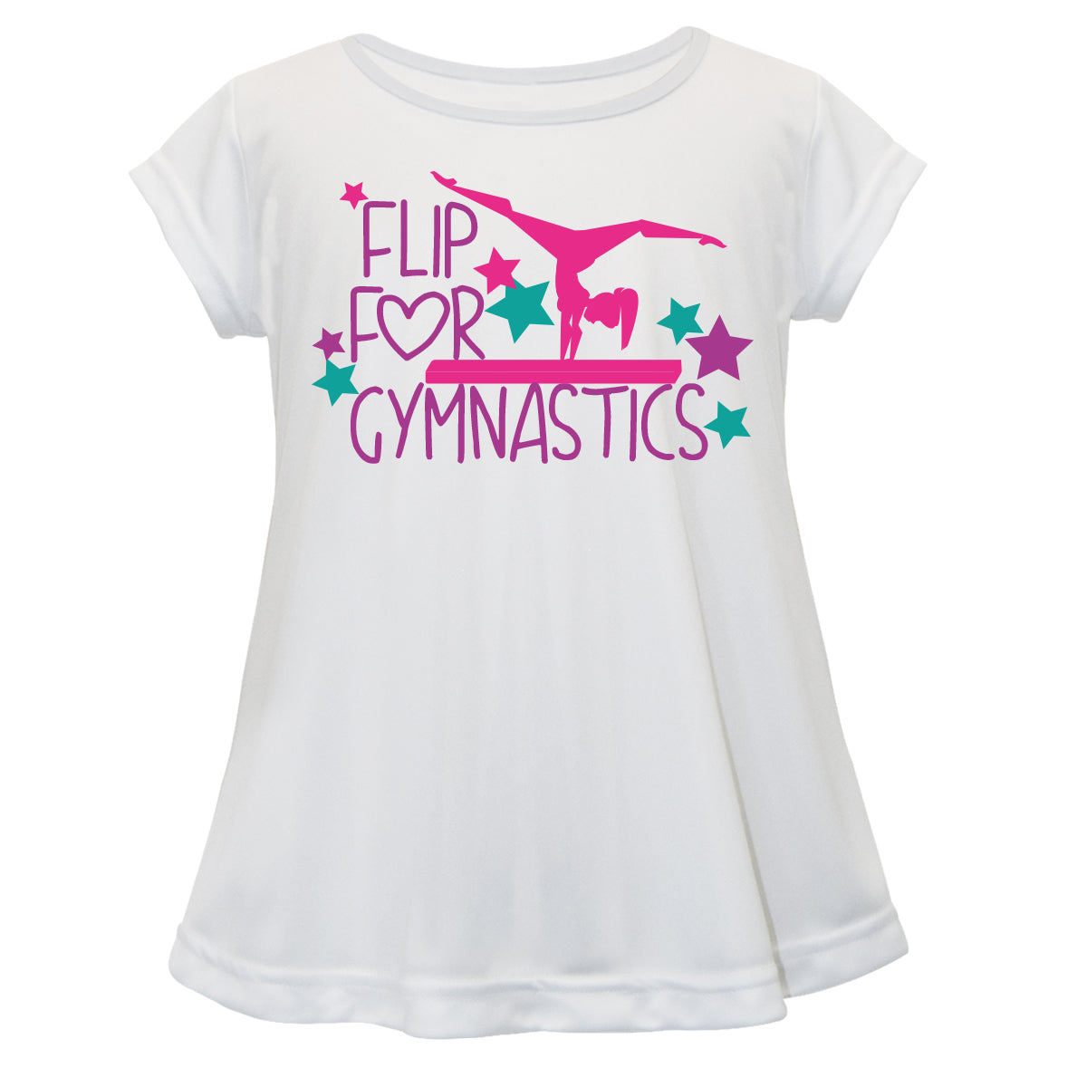 Flip For Gymnastics White Laurie Top - Wimziy&Co.