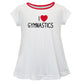 Gymnastics Love White and Red Short Sleeve Laurie Top - Wimziy&Co.