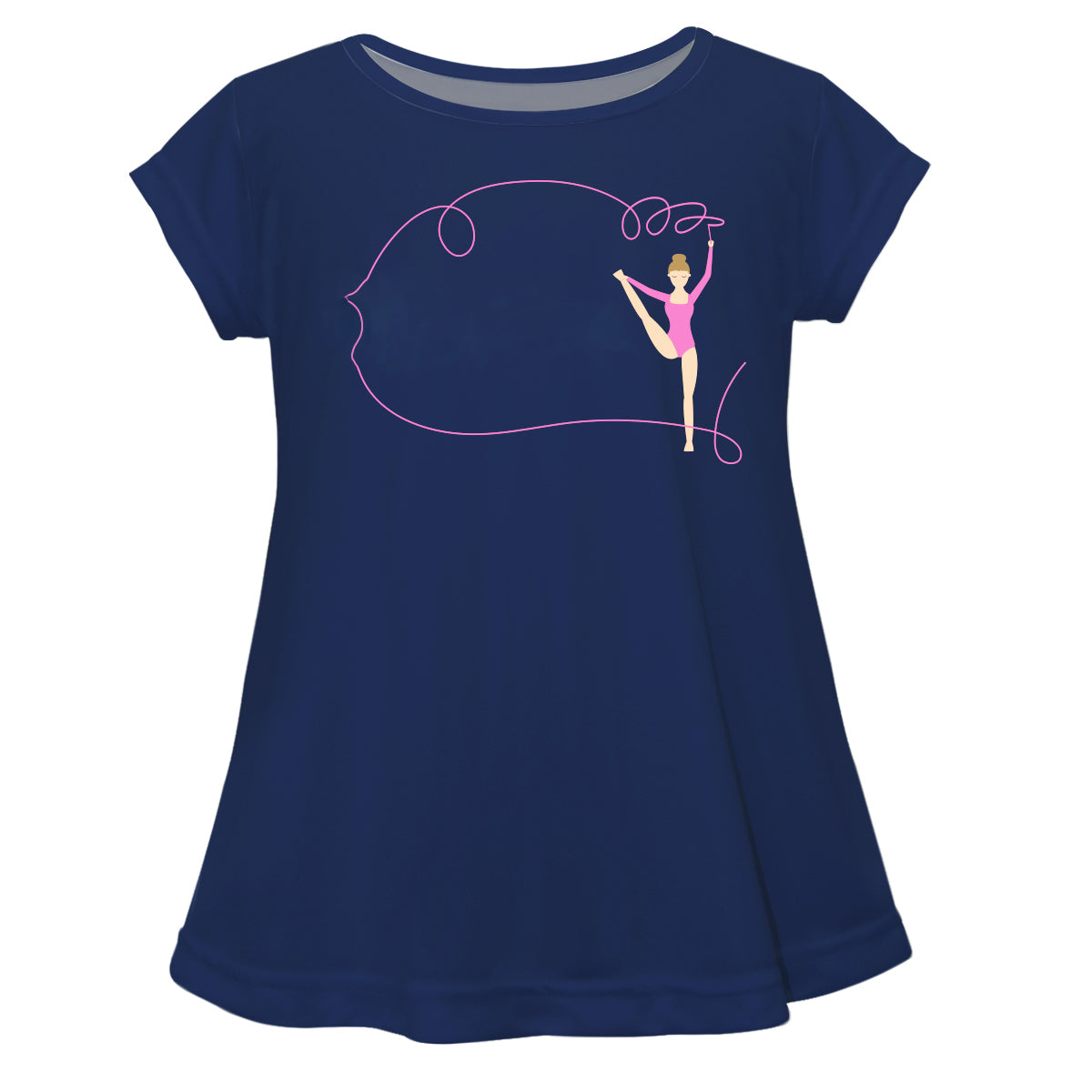 Gymnast Name Navy Short Sleeve Laurie Top - Wimziy&Co.