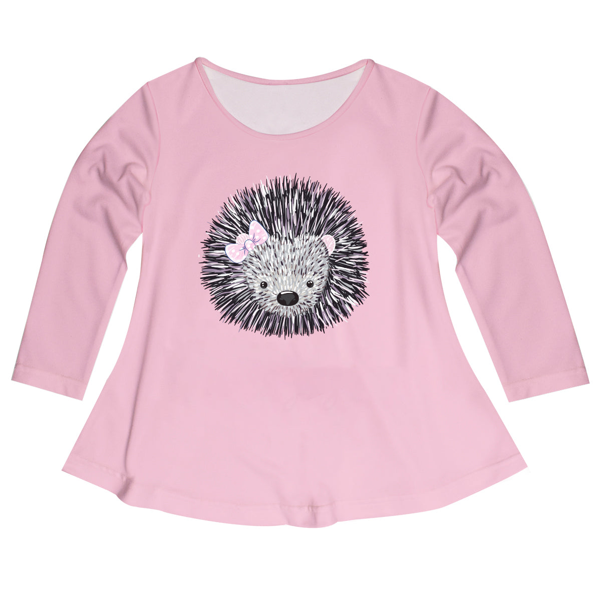 Hedgehog Name Pink Long Sleeve Laurie Top - Wimziy&Co.