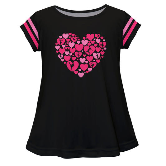 Heart Gymnasts Black Short Sleeve Laurie Top - Wimziy&Co.