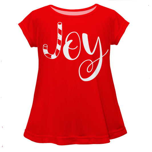Red Christmas joy with candy cane girls blouse - Wimziy&Co.