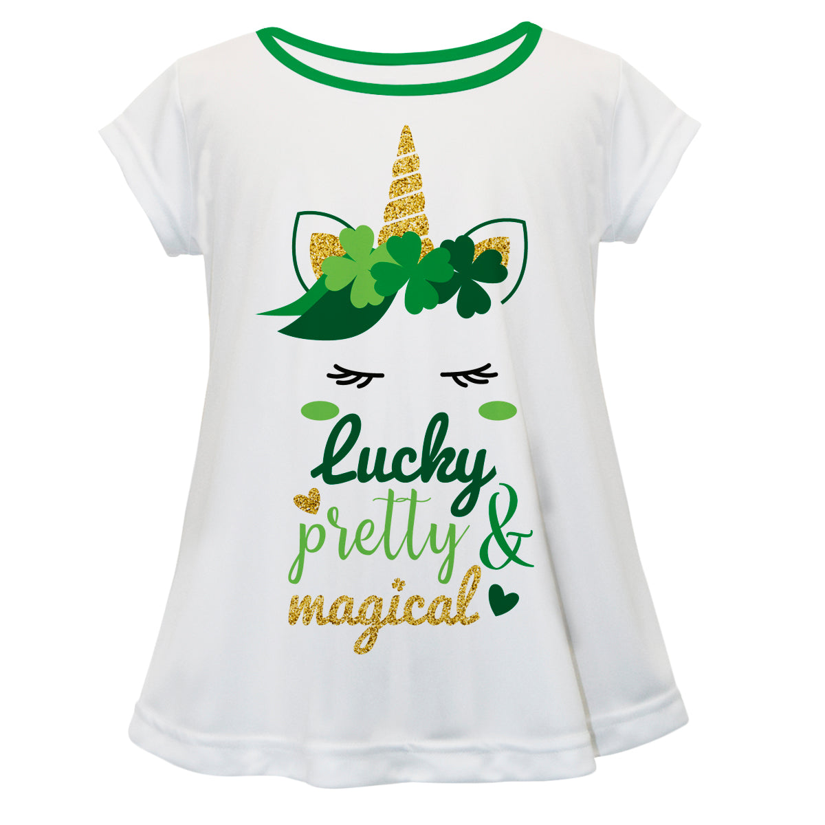 Lucky Pretty Magical White Short Sleeve Laurie Top - Wimziy&Co.