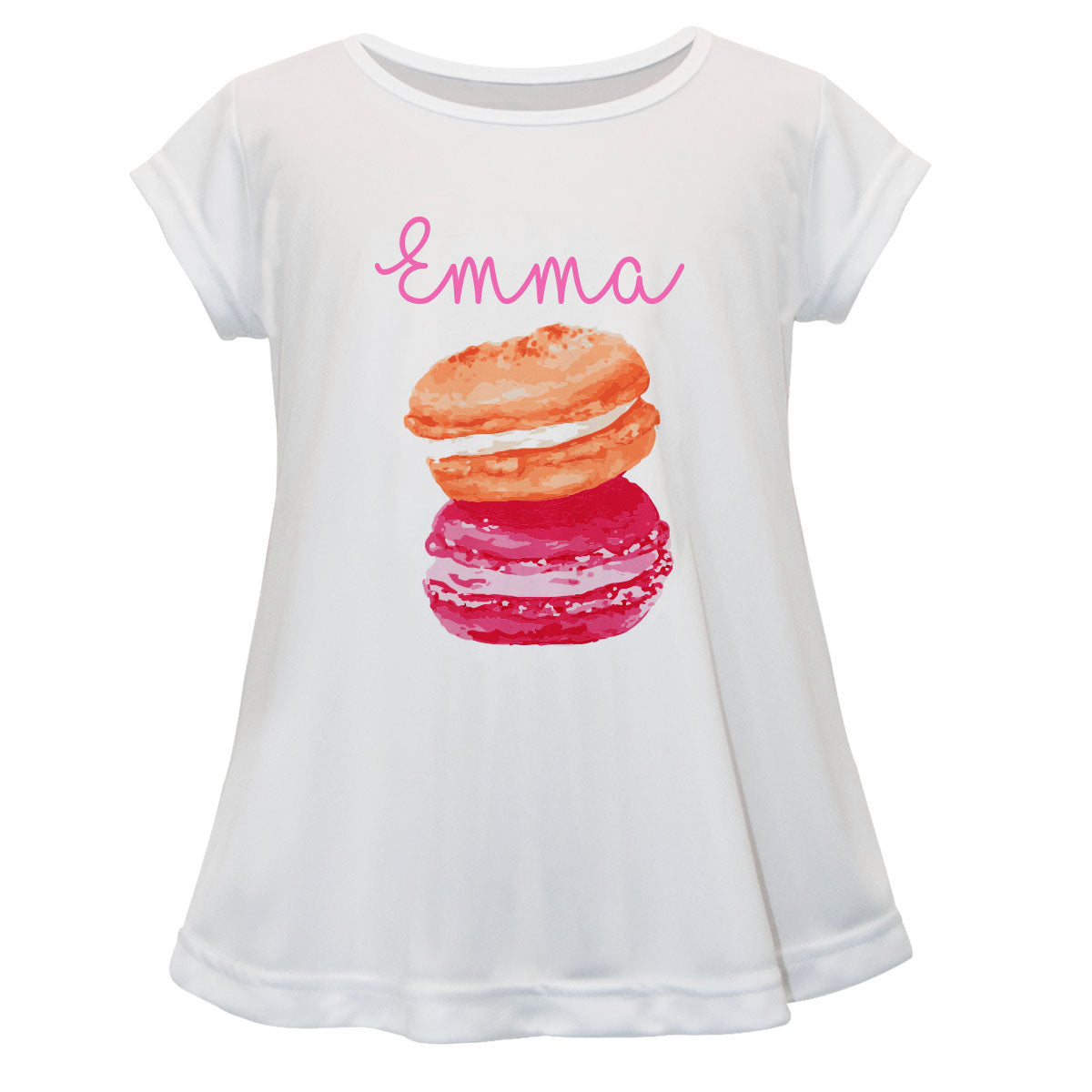 Macarons Name White Short Sleeve Laurie Top - Wimziy&Co.