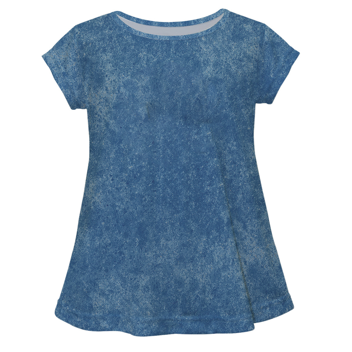 Monogram Blue Wash Denim Short Sleeve Laurie Top - Wimziy&Co.
