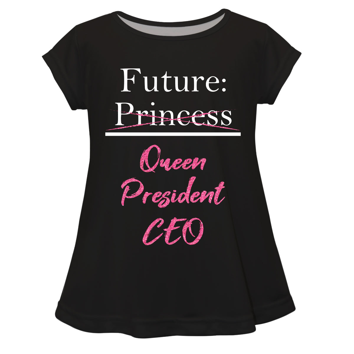 Future Queen President CEO Black Short Sleeve Laurie Top - Wimziy&Co.