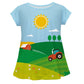 Farm landscape short sleeve girls blouse with monogram - Wimziy&Co.