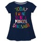 Today I Want To Be a Dinosaur Navy Short Sleeve Laurie Top - Wimziy&Co.