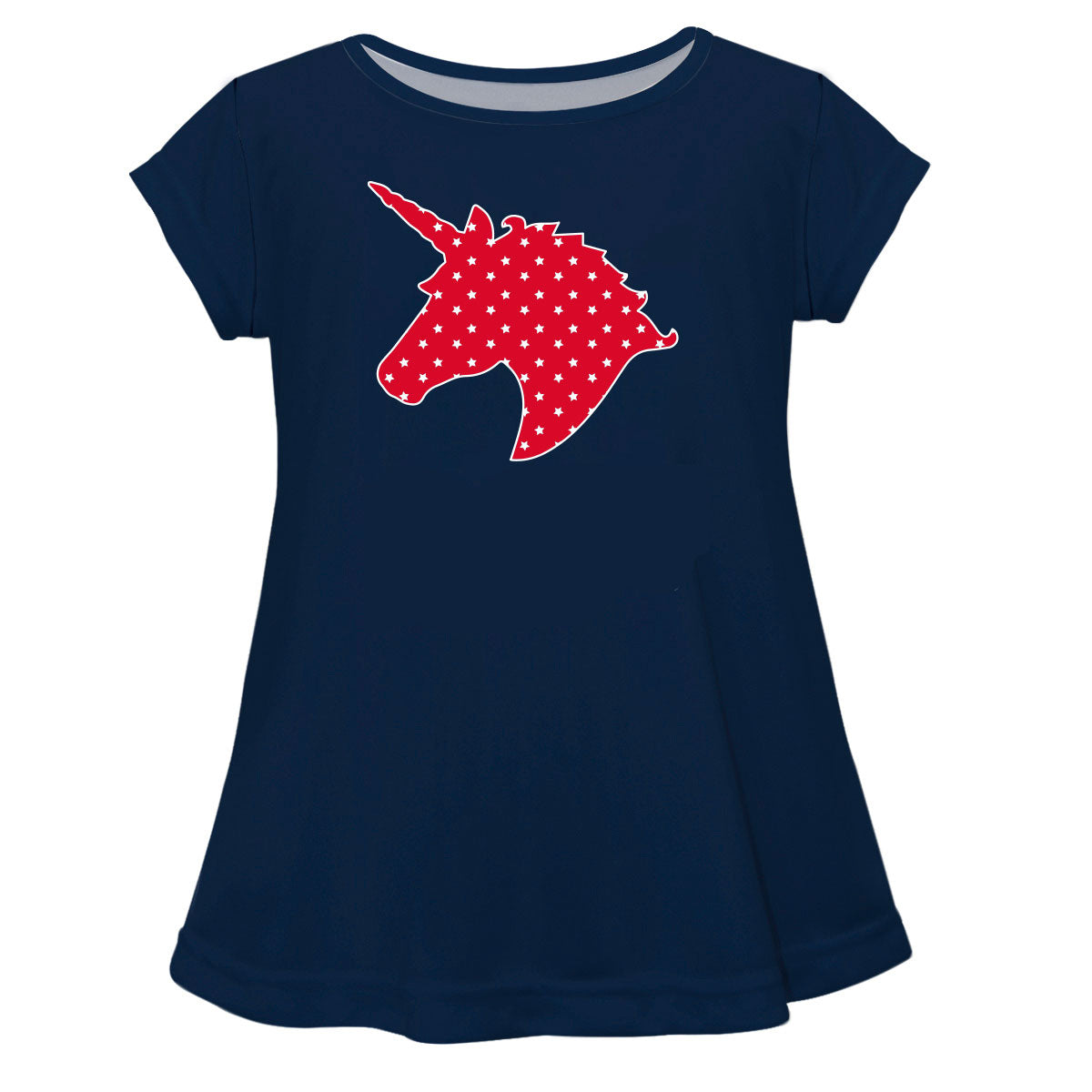 Unicorn Name Navy Short Sleeve Laurie Top - Wimziy&Co.