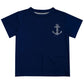 Anchor Name Navy Short Sleeve Tee Shirt - Wimziy&Co.