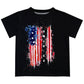 America Flag Black Short Sleeve Tee Shirt - Wimziy&Co.