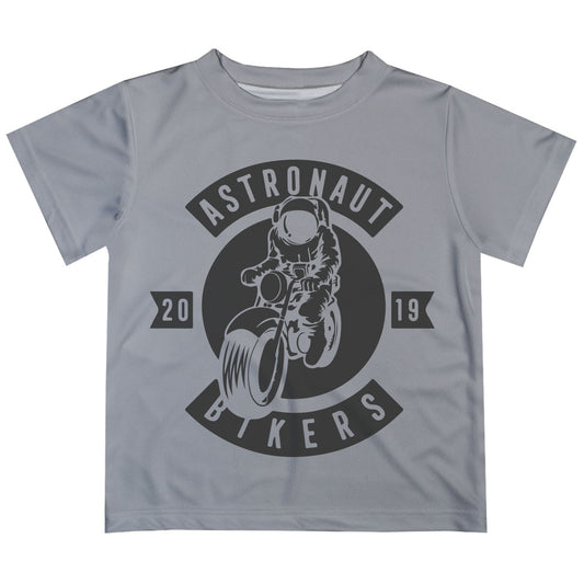 Astronaut Bikers Gray Short Sleeve Tee Shirt - Wimziy&Co.