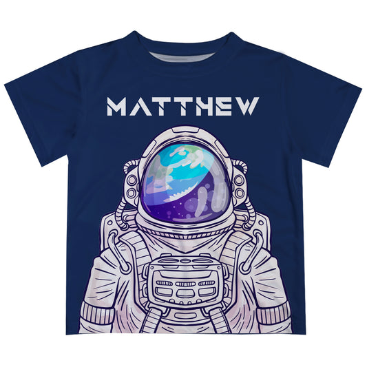 Astronaut Name Navy Short Sleeve Tee Shirt - Wimziy&Co.