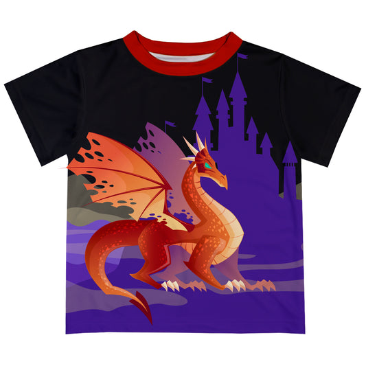 Big Dragon Black Short Sleeve Boys Tee Shirt - Wimziy&Co.