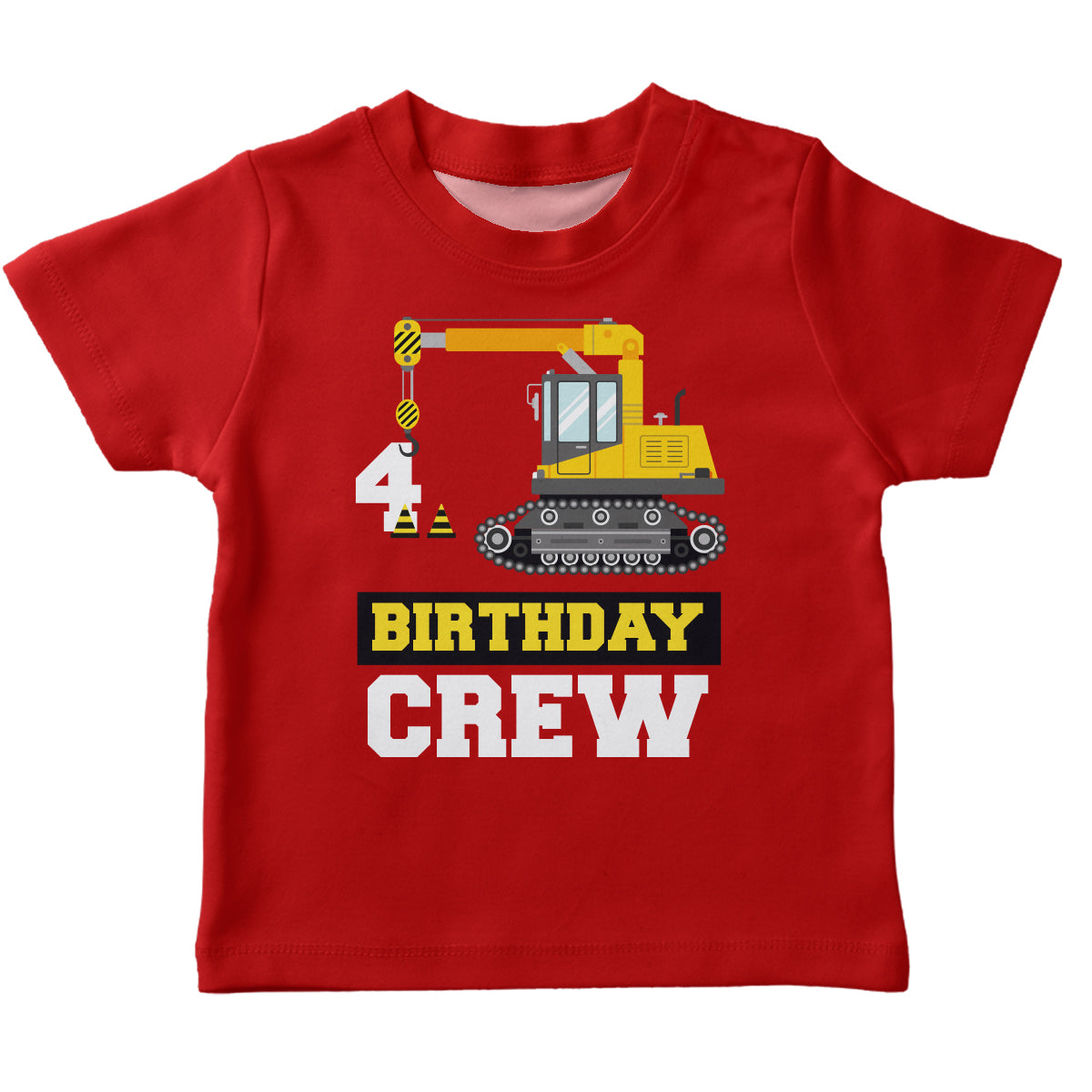 Red birthday crew short sleeve boys tee shirt - Wimziy&Co.