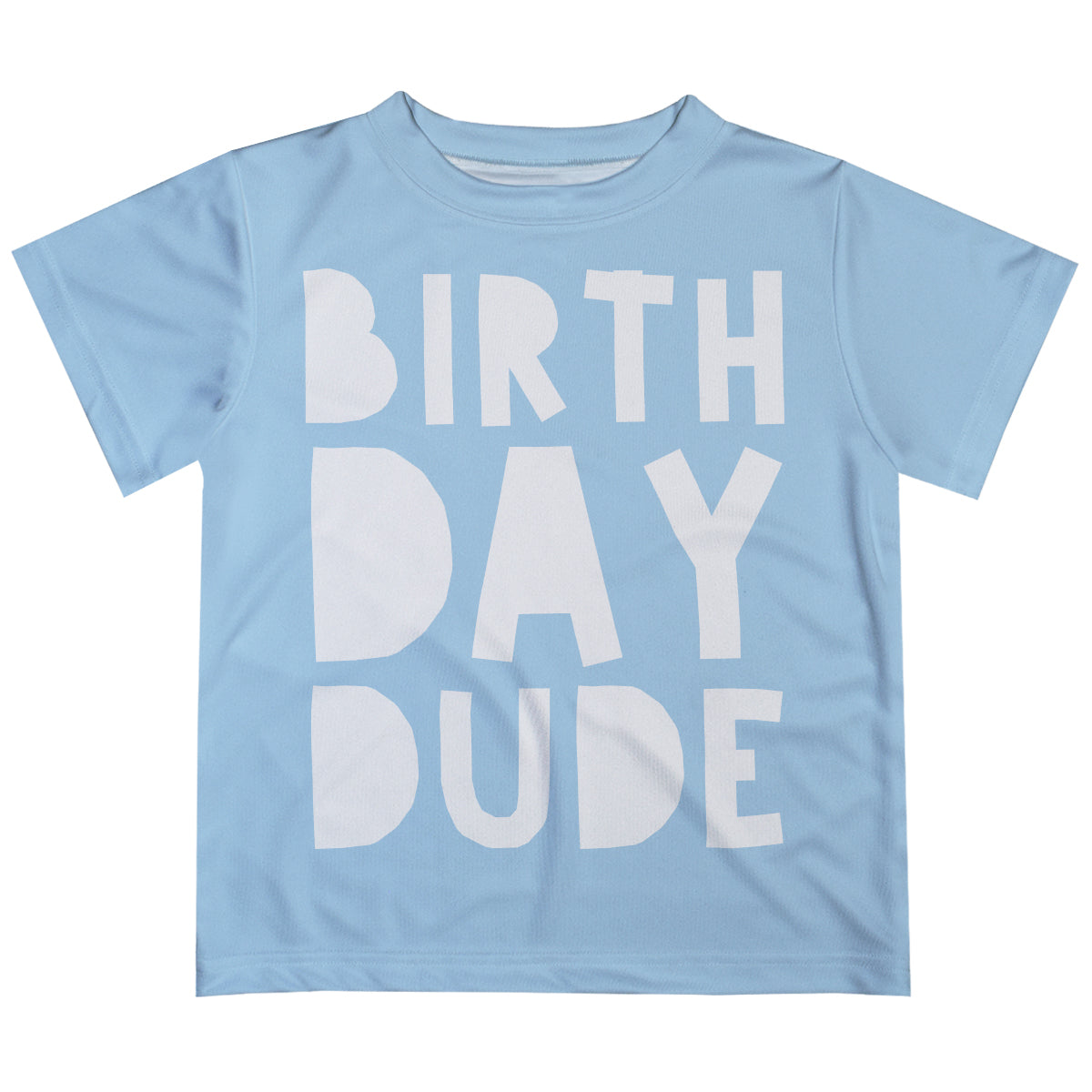 Light blue short sleeve birthday dude boys tee shirt - Wimziy&Co.
