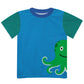 Octopus Blue and Green Stripe BoysTee Shirt SS - Wimziy&Co.
