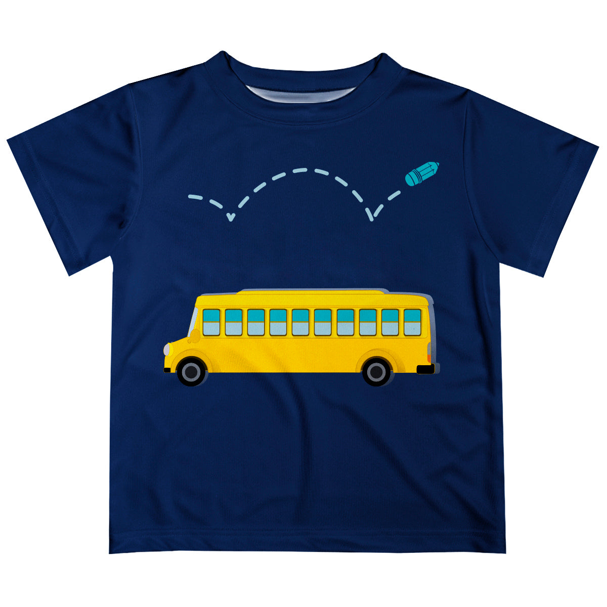 Bus Name Navy Short Sleeve Tee Shirt - Wimziy&Co.