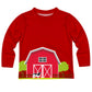 Red long sleeve tee shirt with farmer and name - Wimziy&Co.