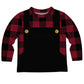 Boys black and red plaid dapper long sleeve tee shirt - Wimziy&Co.